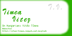timea vitez business card